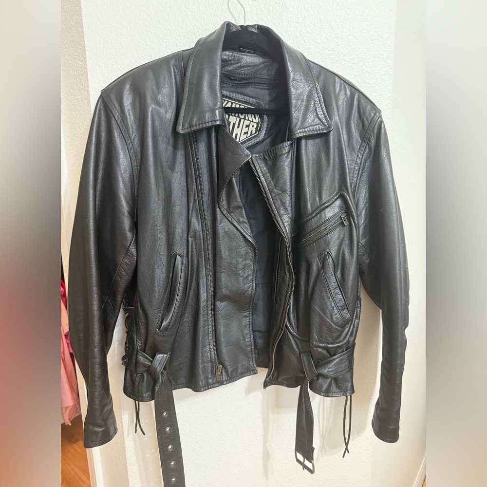 Vintage Black Real Leather Jacket
